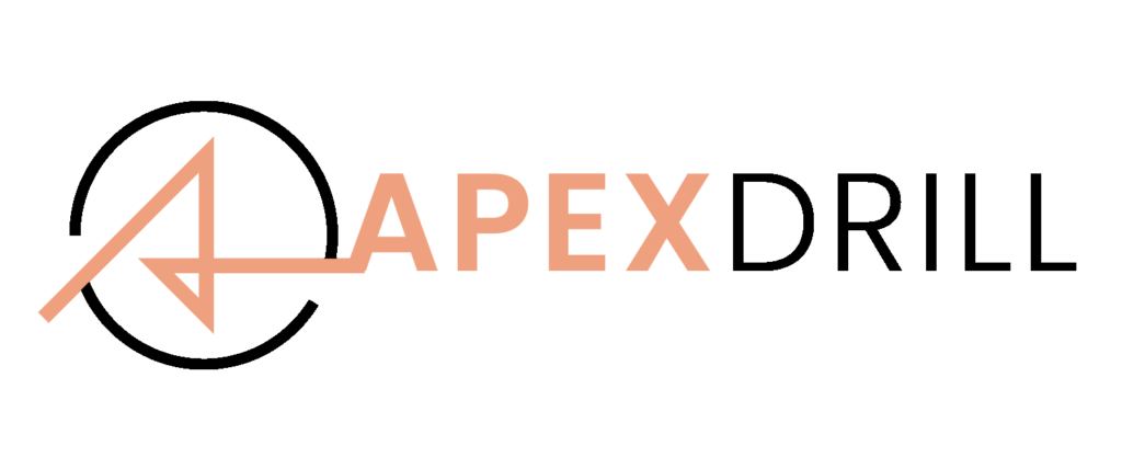 Apex Drill logo on a clear background